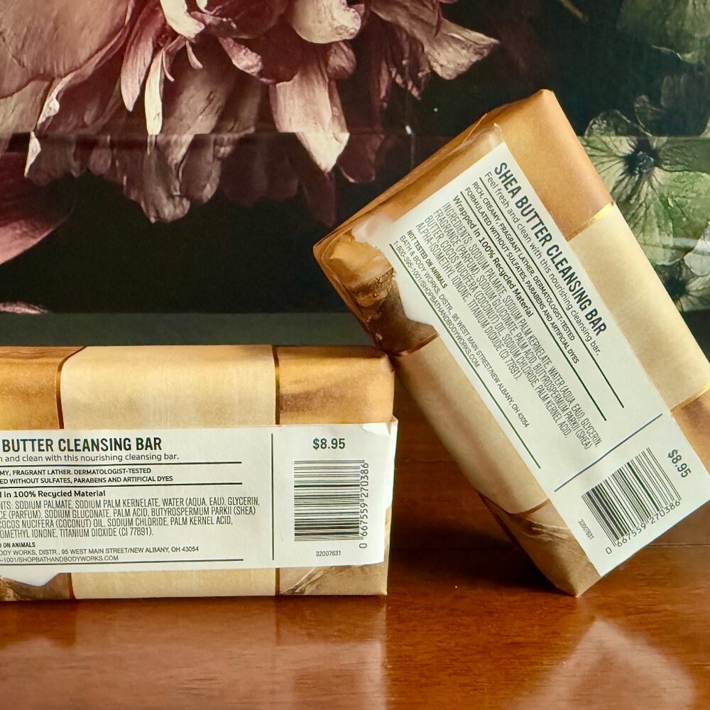 NEW 2-Pc Coffee & Whiskey Shea Butter Cleansing Bar Bath & Body Works - Picture 2 of 3
